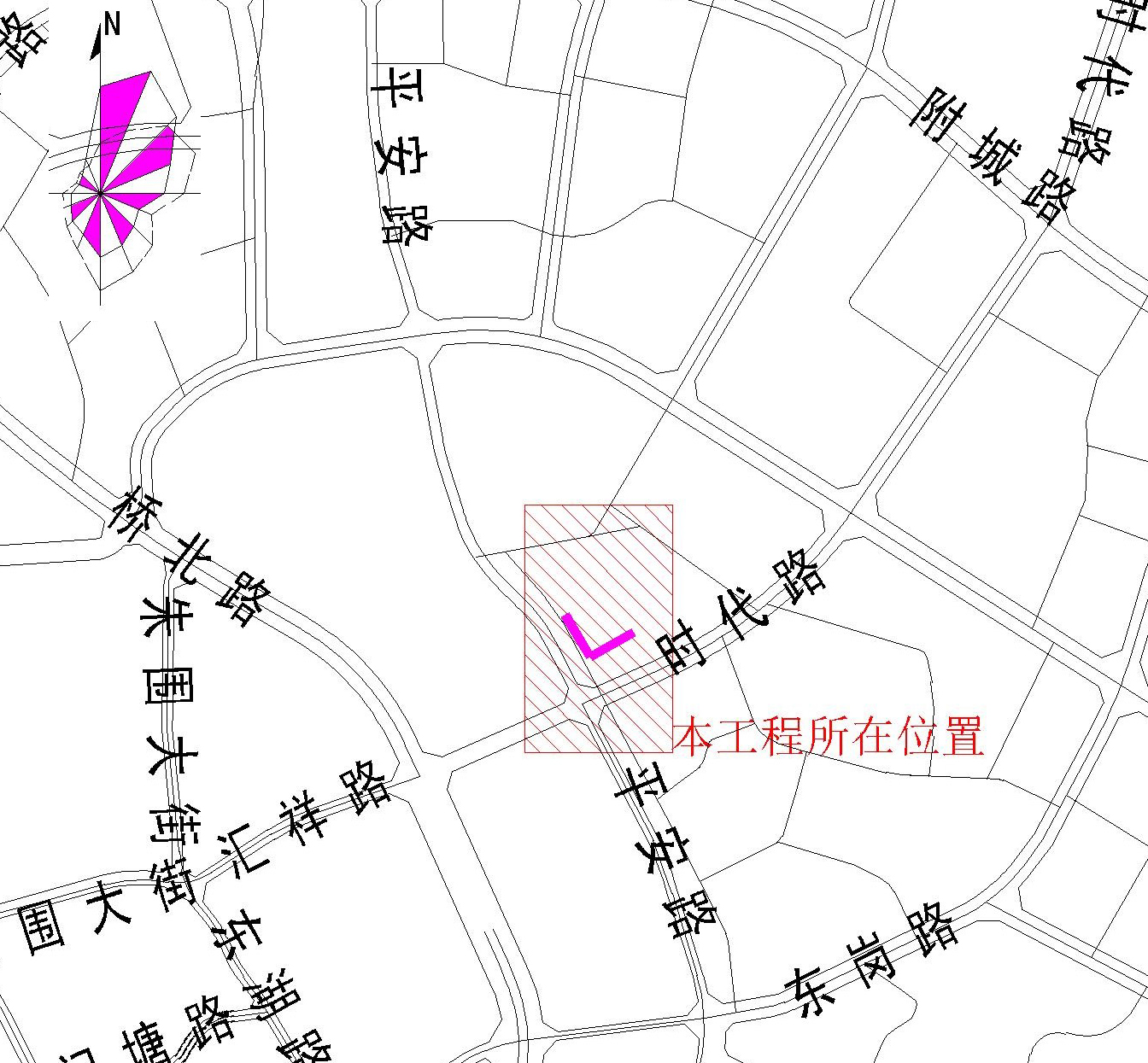 清遠(yuǎn)市東皇花園、萬豪明月灣市政中壓燃?xì)夤艿拦こ淌姓?bào)建-布局1.jpg