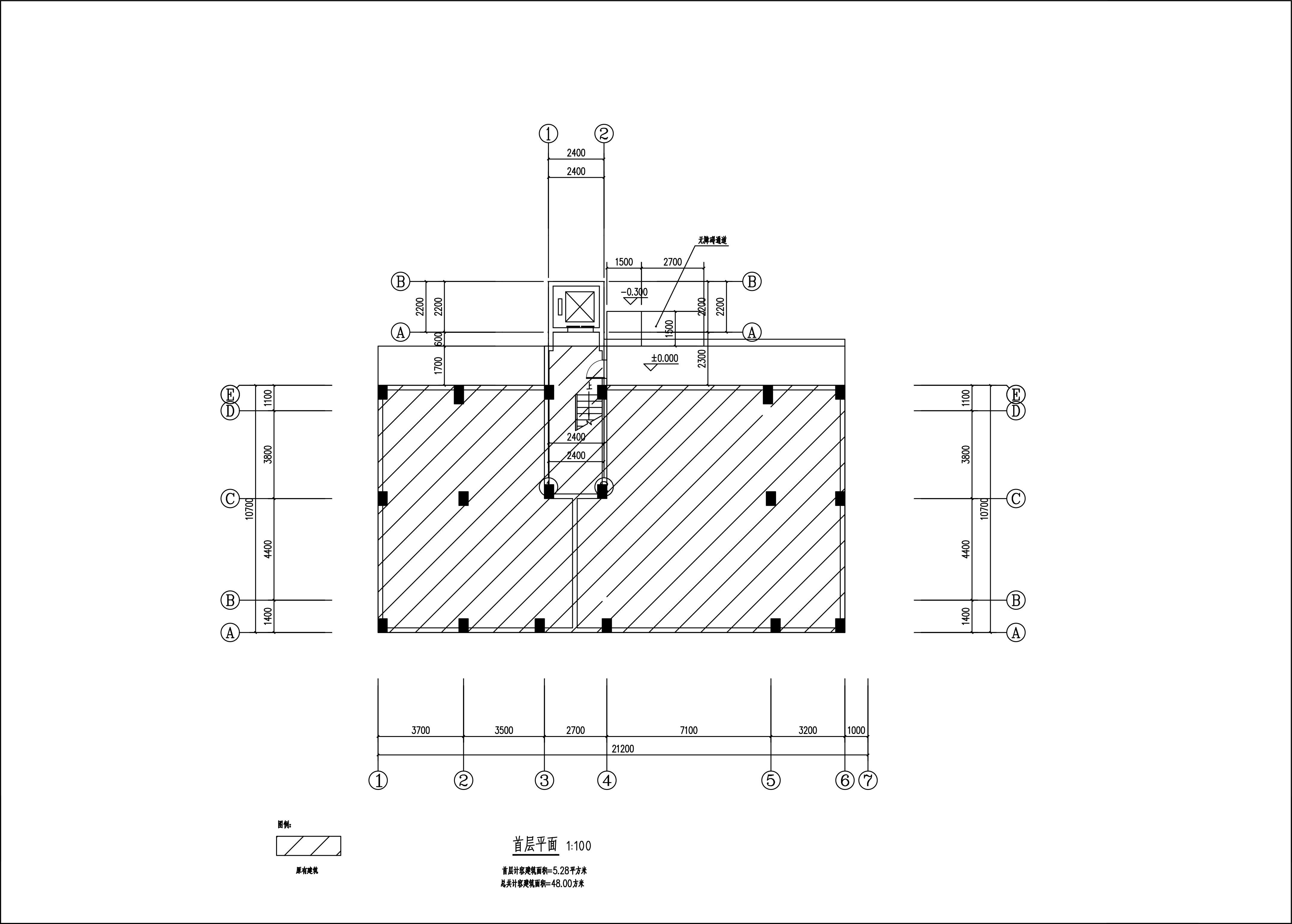 新城清遠(yuǎn)供電局宿舍電梯建筑圖  首層l.jpg