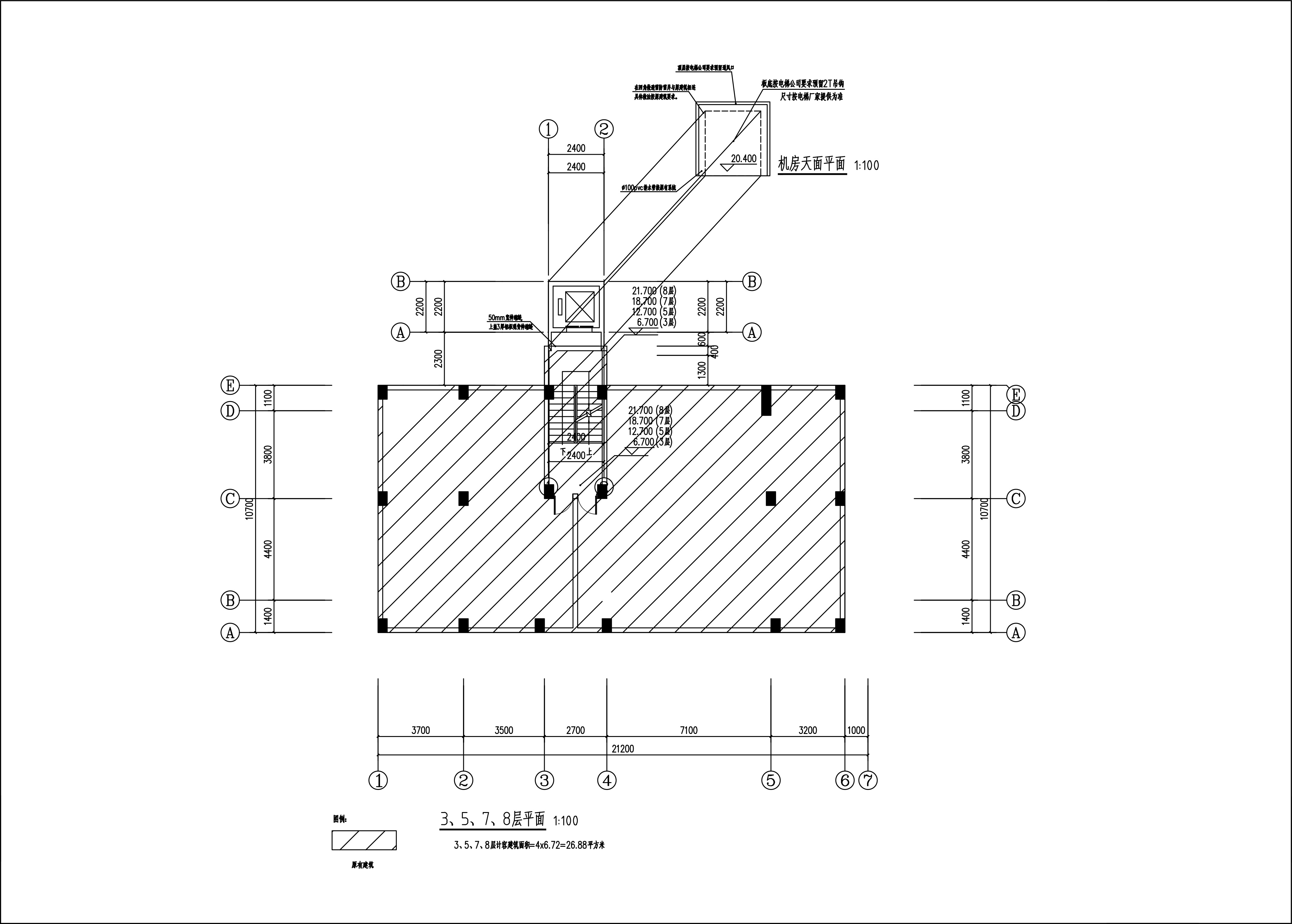 新城清遠(yuǎn)供電局宿舍電梯建筑圖_3、5、7層.jpg